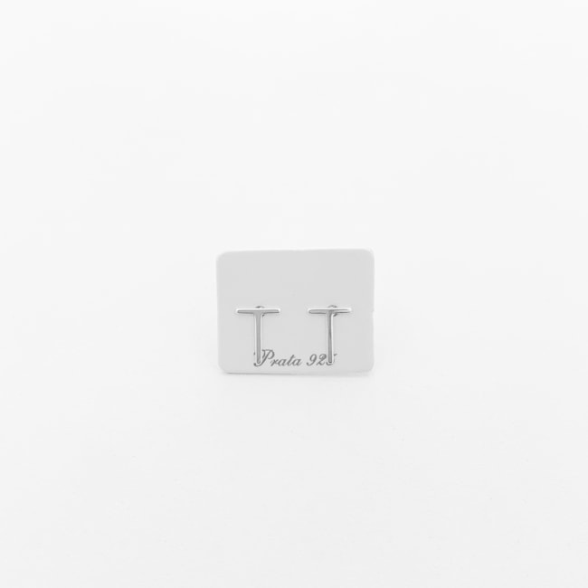 Brinco de Letra "T" em Laser