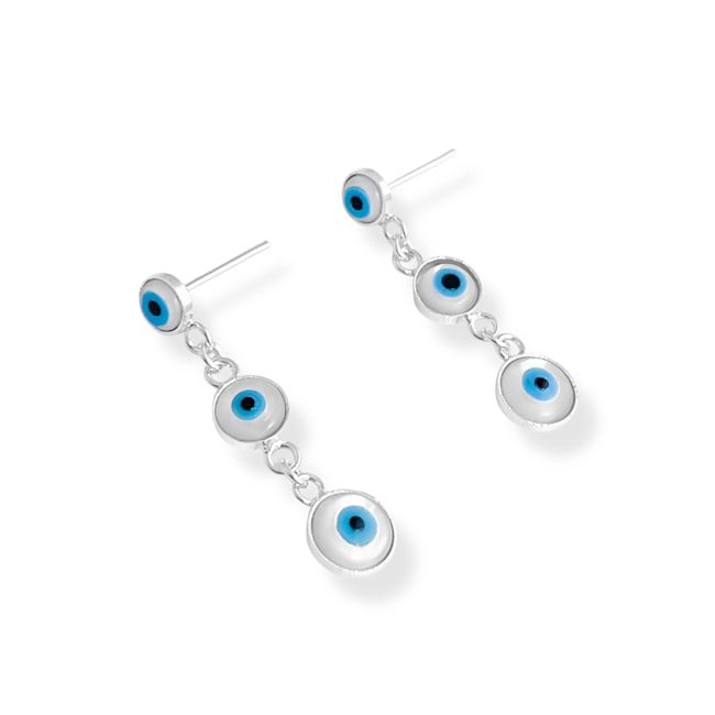 Brinco de Olhos Grego em Madrepérola
