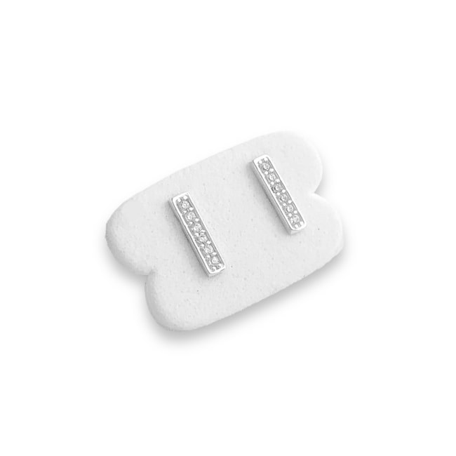 Brinco de Palito Cravejado com Zircônias