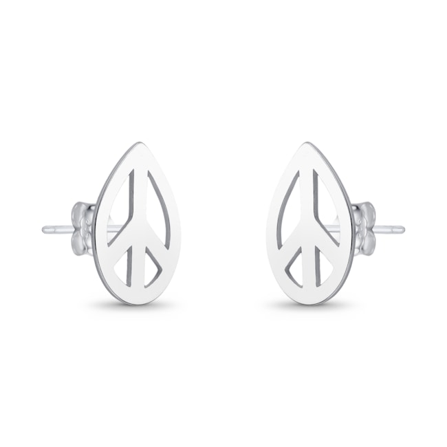 Brinco de Símbolo da Paz em Gota