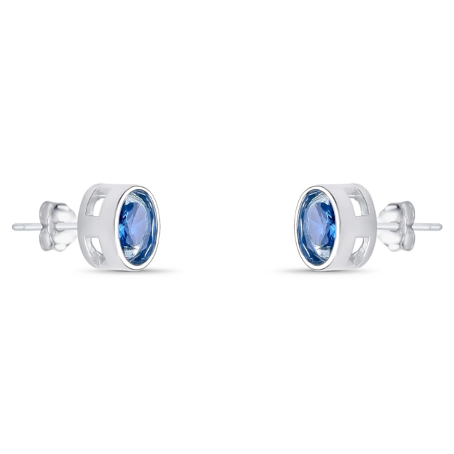 Brinco de Zircônia Oval