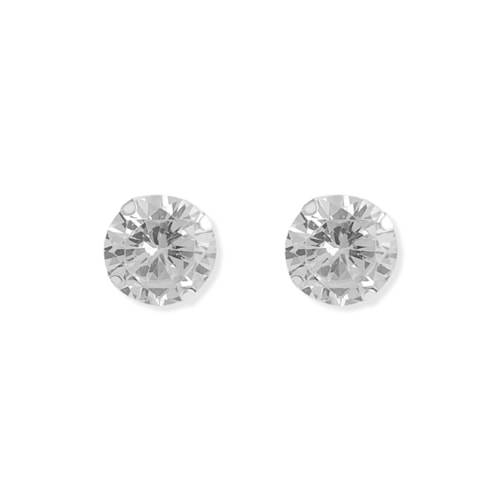Produto Brinco de Zircônia Redonda 12mm