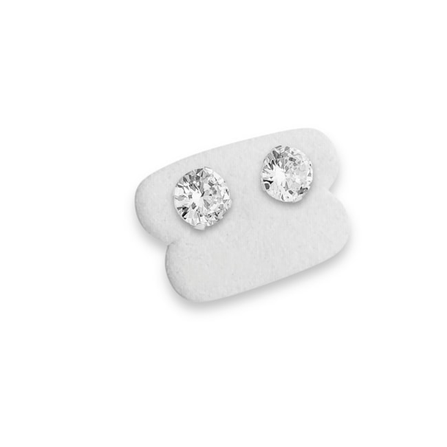 Brinco de Zircônia Redonda -7MM