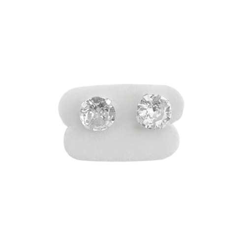 Produto Brinco de Zircônia Redonda 8mm