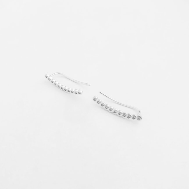 Brinco Ear Cuff com Zircônias