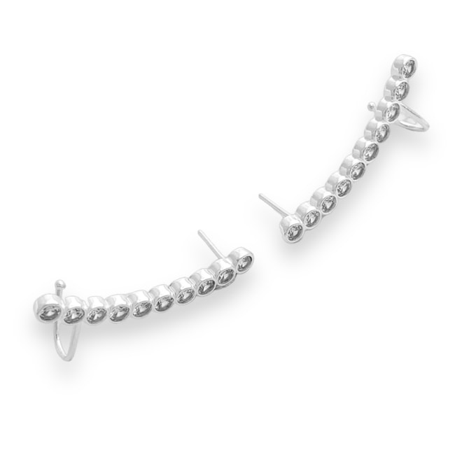 Brinco Ear Cuff  com Zircônias
