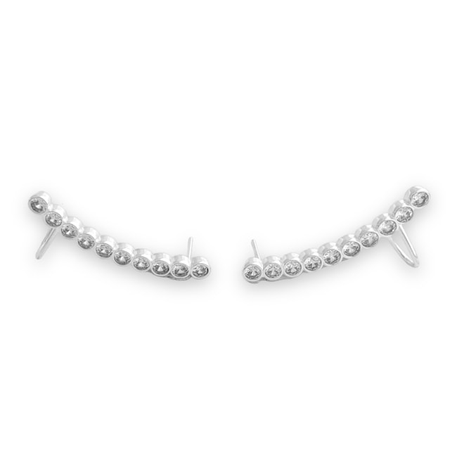 Brinco Ear Cuff  com Zircônias