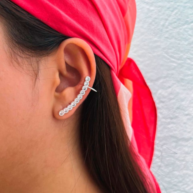 Brinco Ear Cuff  com Zircônias