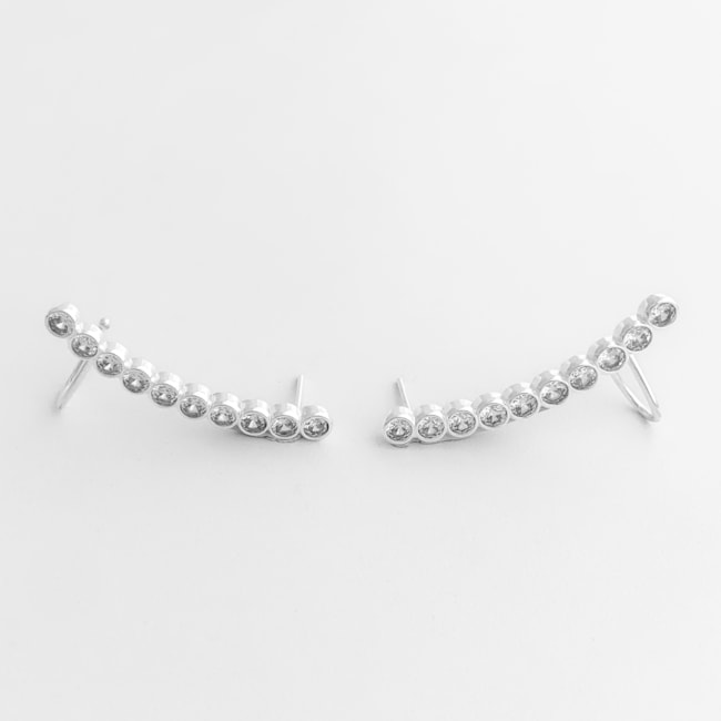 Brinco Ear Cuff  com Zircônias