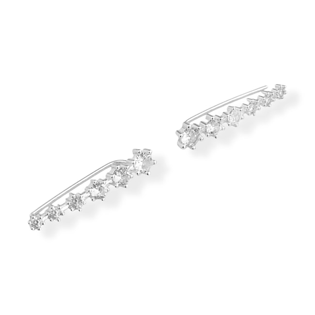 Brinco Ear Cuff com Zircônias 
