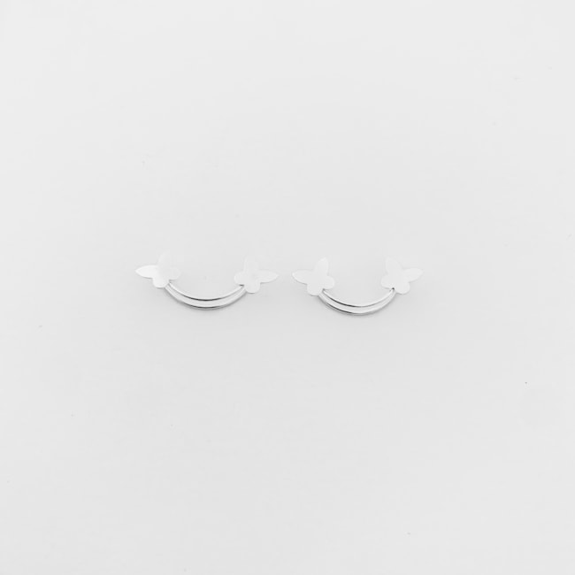 Brinco Ear Cuff de Borboletas