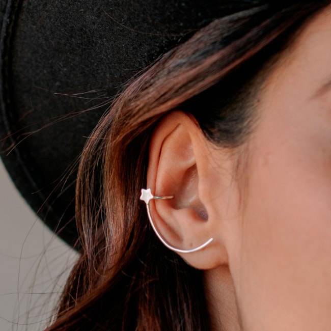 Brinco Ear Cuff de Estrela