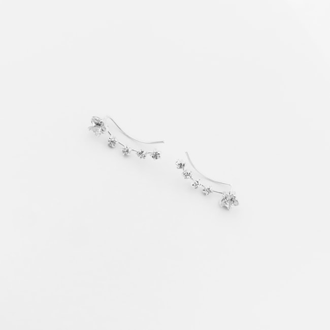 Brinco Ear Cuff de Estrelas em Zircônia