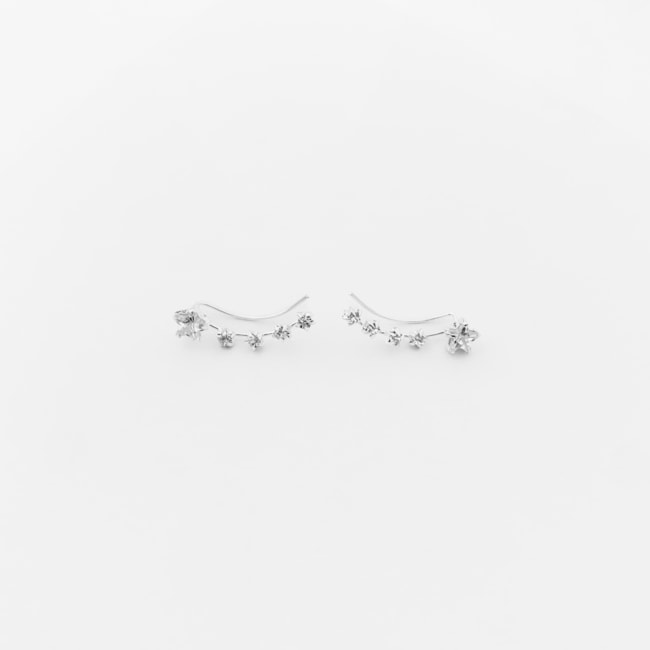 Brinco Ear Cuff de Estrelas em Zircônia