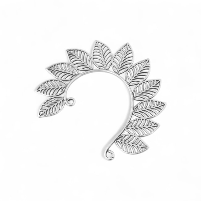 Brinco Ear Cuff de Folhas Envelhecida 