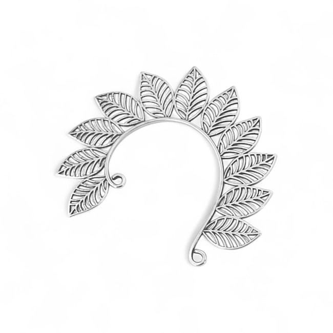 Brinco Ear Cuff de Folhas Envelhecida 