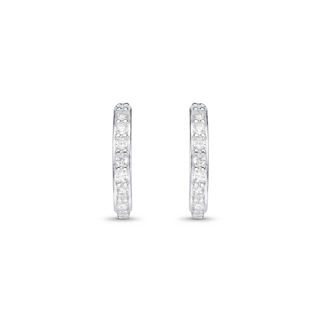 Brinco Ear Hook Cravejado com Zircônia Cristal  