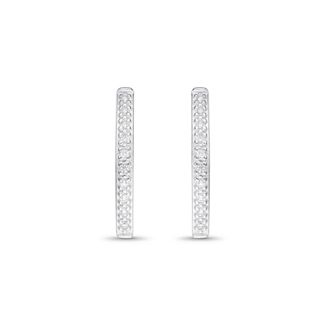 Brinco Ear Hook Cravejado com Zircônias