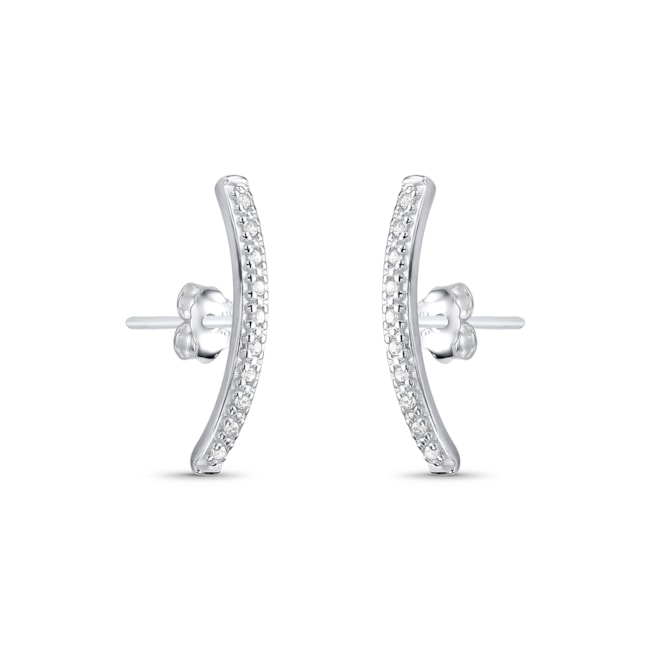 Brinco Ear Hook Cravejado com Zircônias