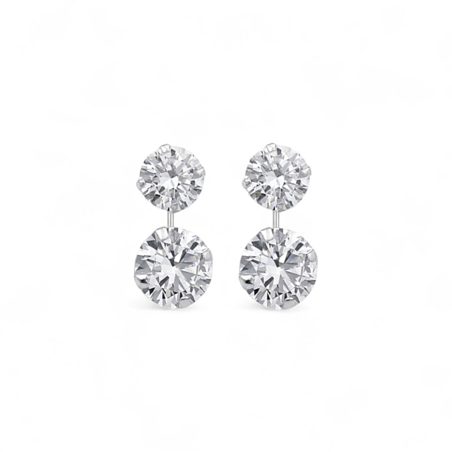 BRINCO EAR JACKET COM PONTOS DE LUZ EM ZIRCÔNIA CRISTAL