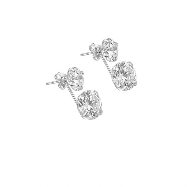 BRINCO EAR JACKET COM PONTOS DE LUZ EM ZIRCÔNIA CRISTAL
