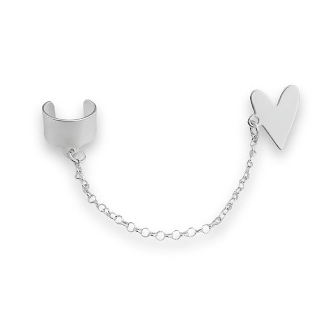 Brinco Ear Line de Coração Liso