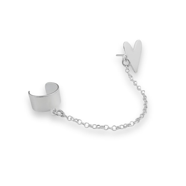 Brinco Ear Line de Coração Liso