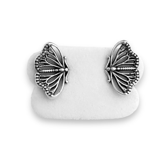 Brinco Envelhecido de Mariposa Vazado