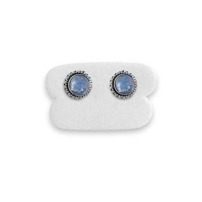 Brinco Envelhecido de Pedra da Lua 