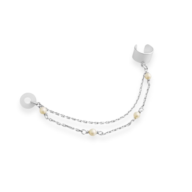 Brinco Fake com Pérola Shell 