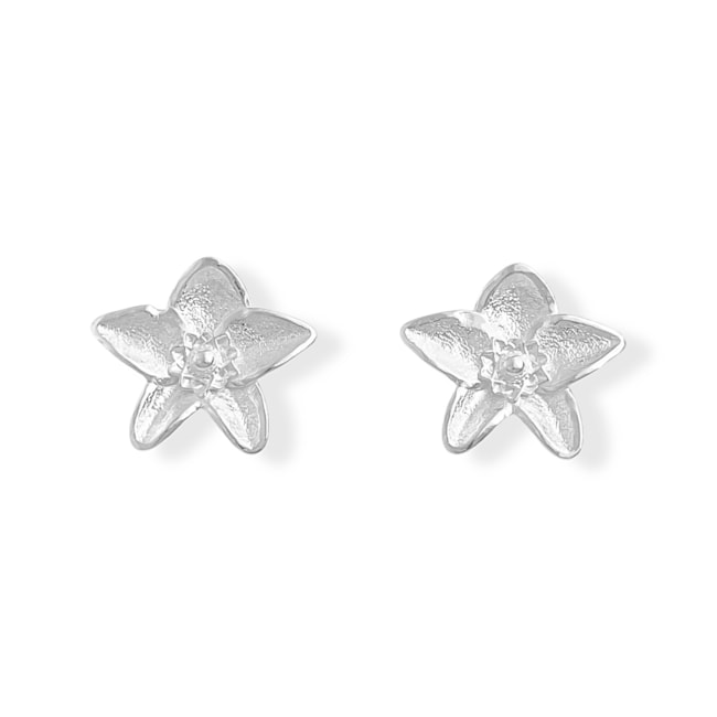 Brinco Flor de Jasmim com Mandala de Flor de Lótus