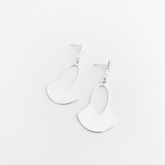 Brinco Geométrico Liso Vazado