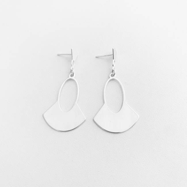 Brinco Geométrico Liso Vazado