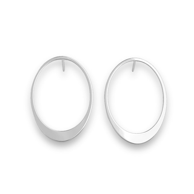 Brinco Oval Vazado 
