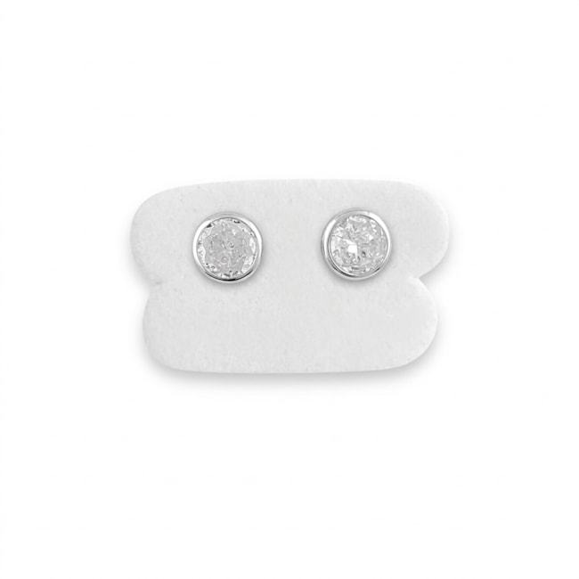 Brinco Ponto de Luz em Zircônia Cristal - 5mm