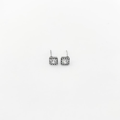 Produto Brinco Quadrado com Zircônia Pequeno 