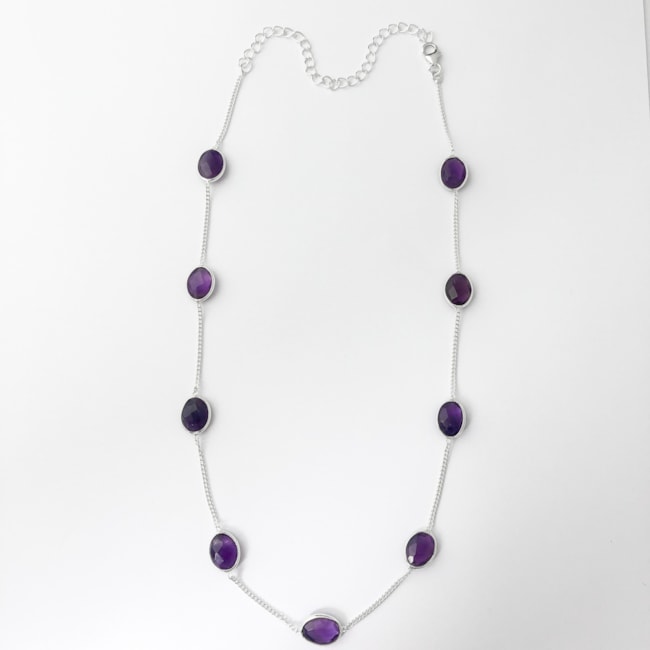 Choker com Ametista - 35cm 