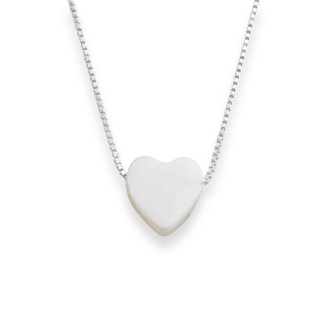 Choker com Coração de Madrepérola - 38cm