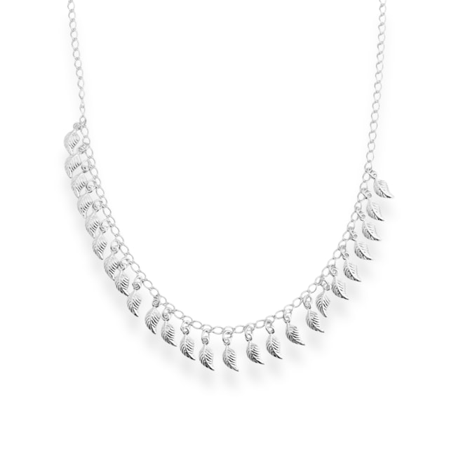 Choker com Folhas Trabalhadas  - 35cm