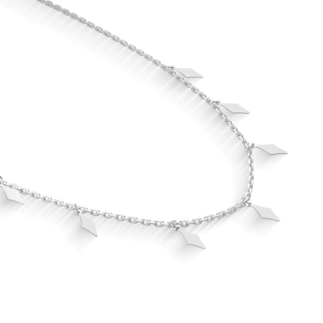Choker com Losango Liso Chapado - 35cm