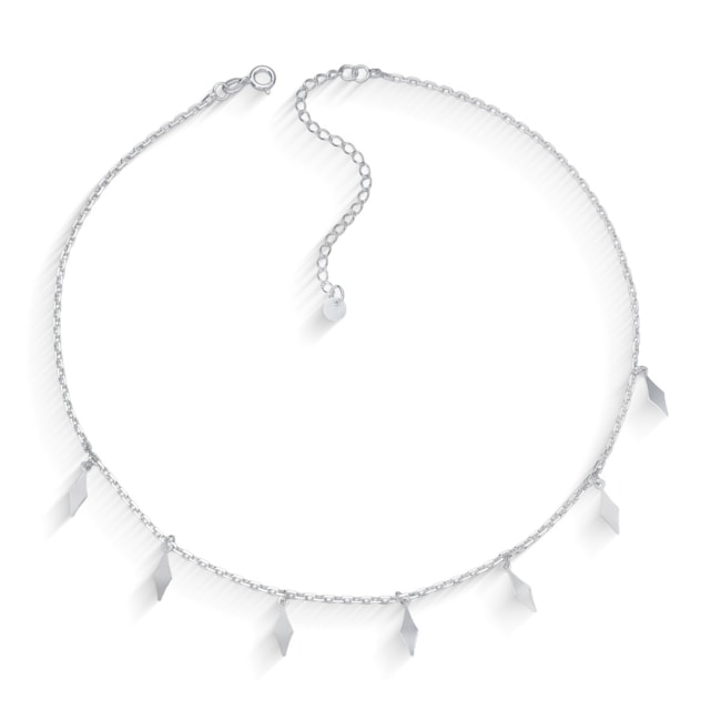 Choker com Losango Liso Chapado - 35cm