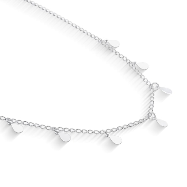 Choker com Pingentes de Gota Liso - 35cm 