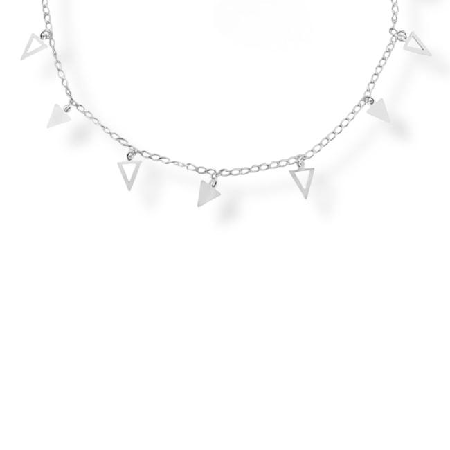 Choker com Pingentes de Triângulos - 35cm