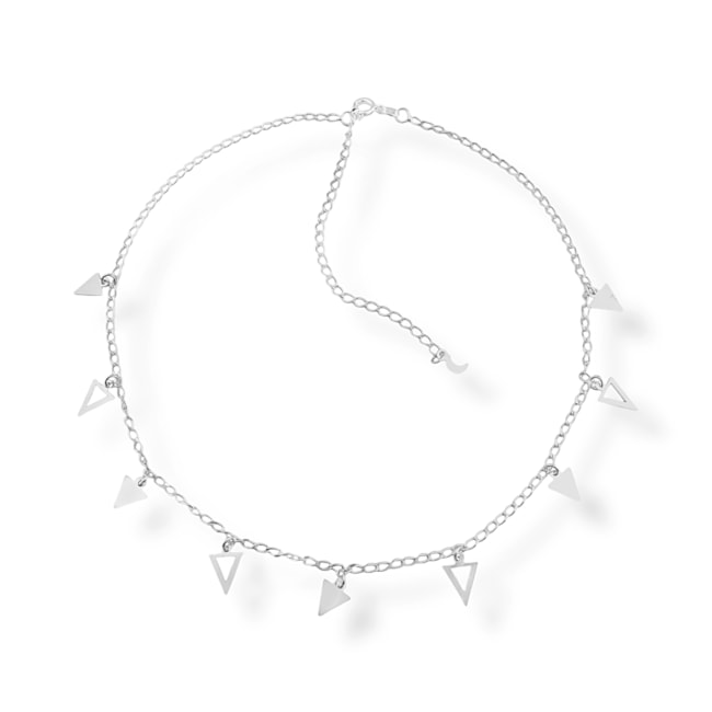 Choker com Pingentes de Triângulos - 35cm