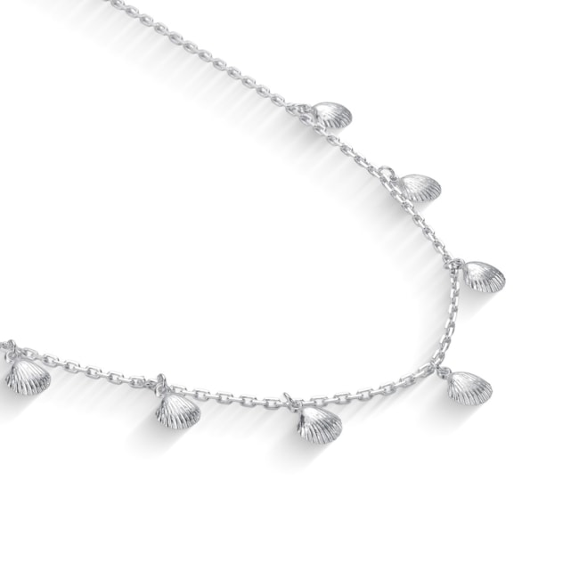 Choker de Concha Trabalhada Abaulada - 35cm