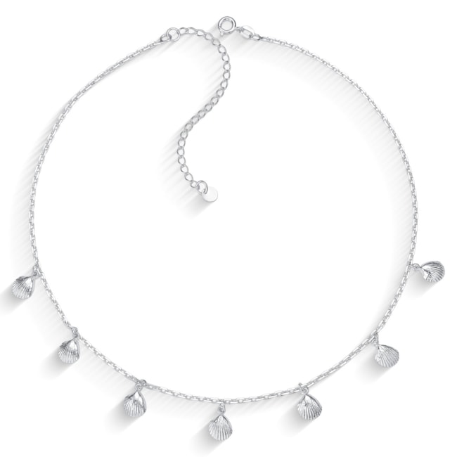 Choker de Concha Trabalhada Abaulada - 35cm