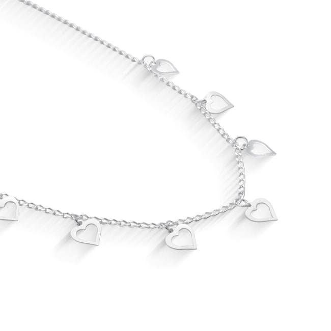 Choker de Coração Vazado - 35cm