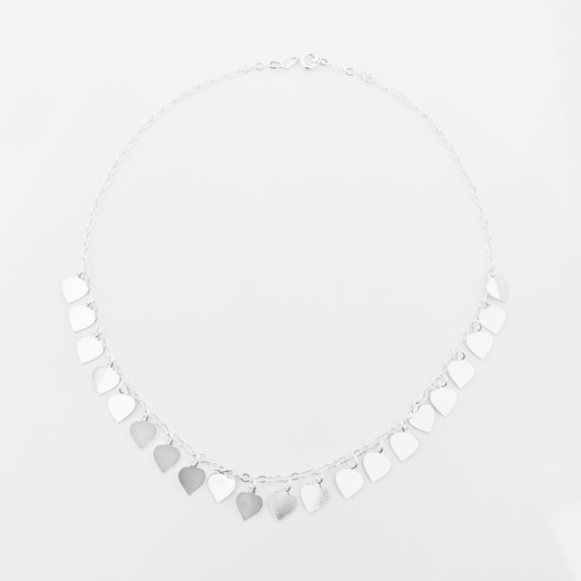 Choker de Corações Lisos - 38cm