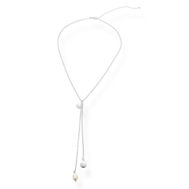 Choker de Gravatinha com Pérola e Concha - 35cm