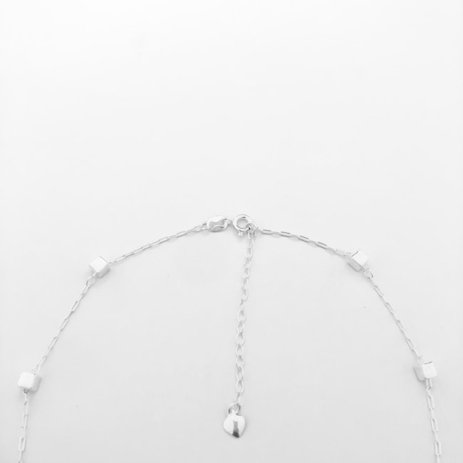 Choker de Quadrados com Extensor - 35cm